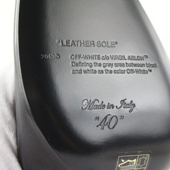 Off-White™ Size 40 Black Leather Ziptie Bootie - Picture 3 of 12